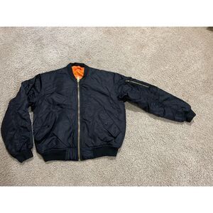 Military MA1 Flyer’s Man Intermediate USAF bomber Reversible Jacket Medium Black